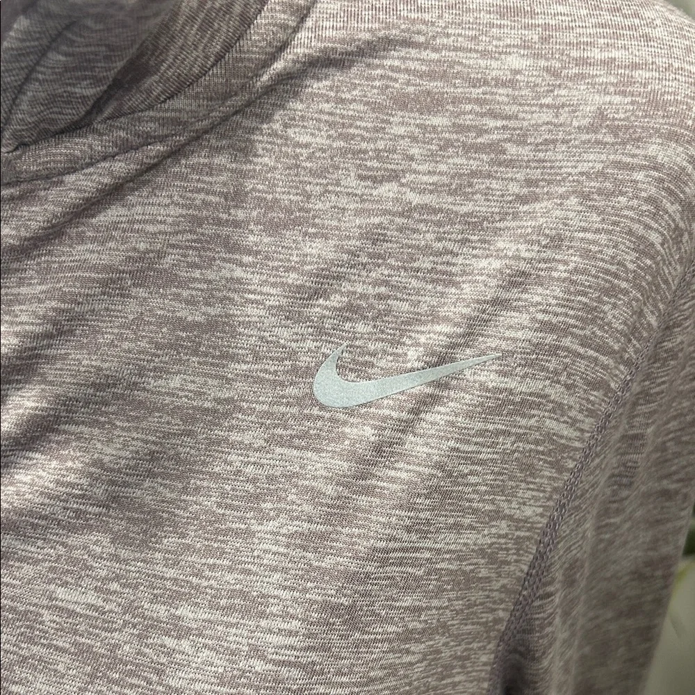 Nike Women's Dri-Fit Heathered Purple Quarter-Zip Top - Picture 2 of 5